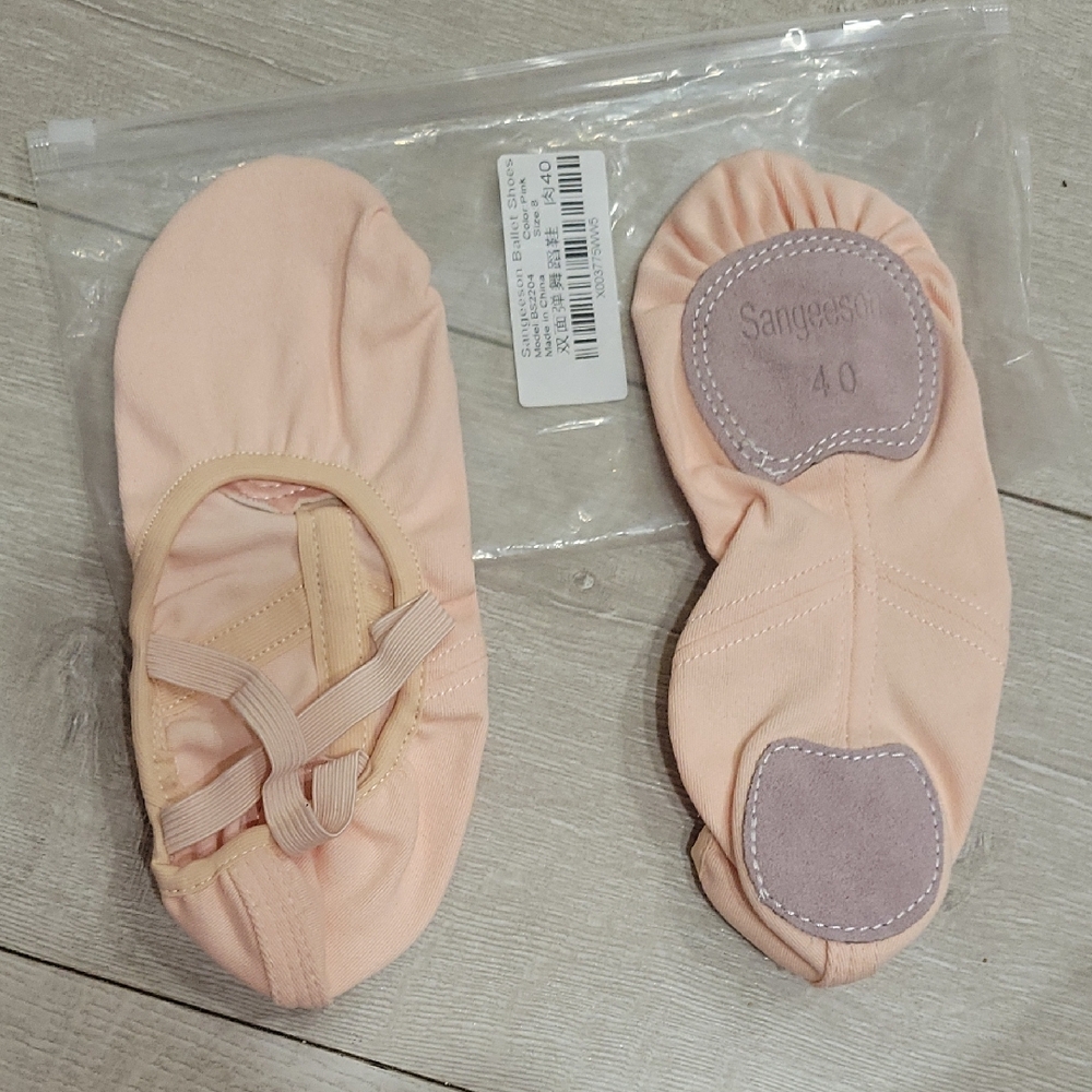 NEW Sangeeson Peach Pink Ballet Shoes
